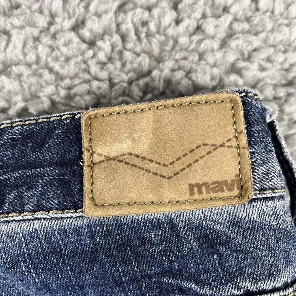 Mavi Max Mens Blue Denim Jeans Size 36x30 Wide Full Fit Relaxed Straight Leg